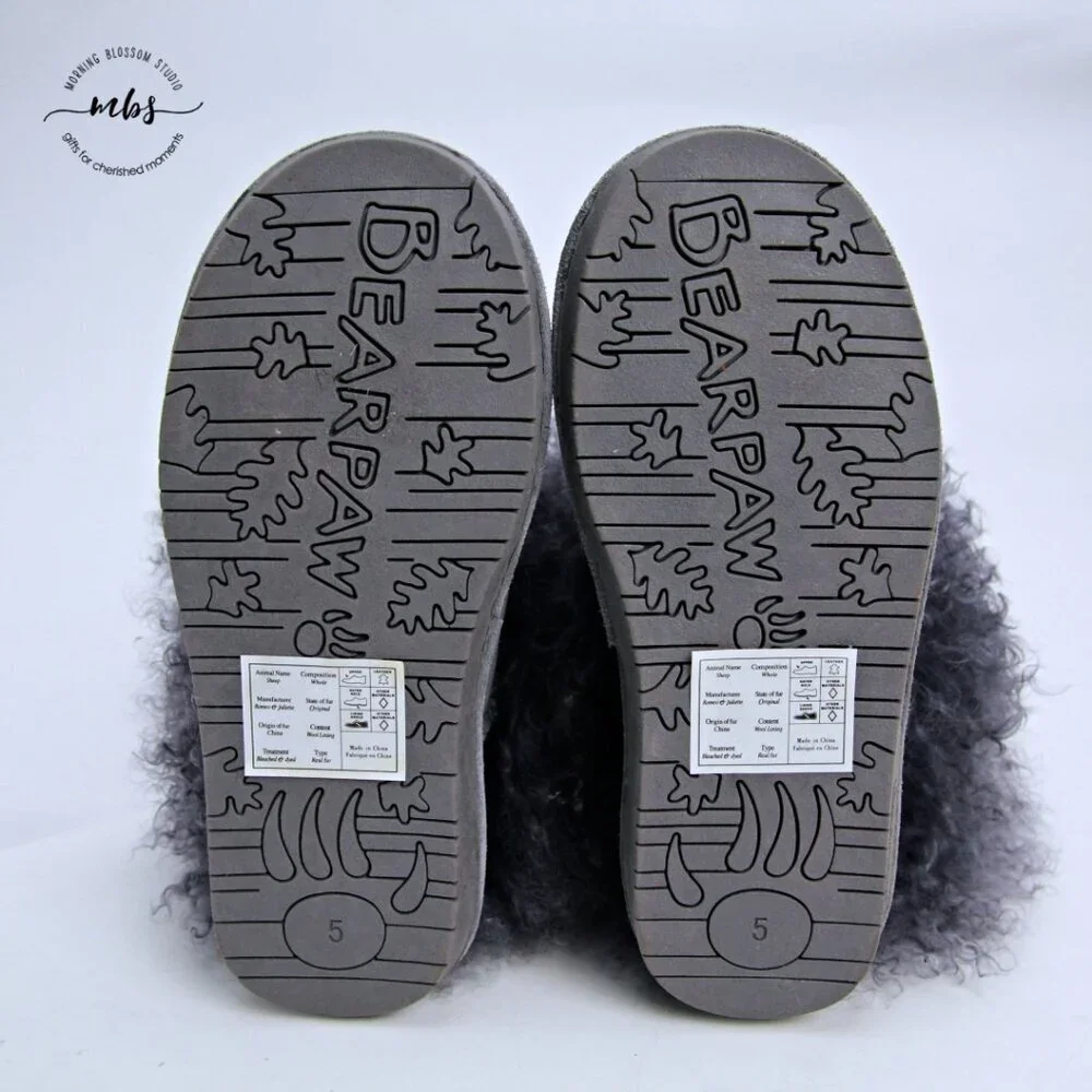 NWT Bearpaw Boo Boots‎ Charcoal Girl 5